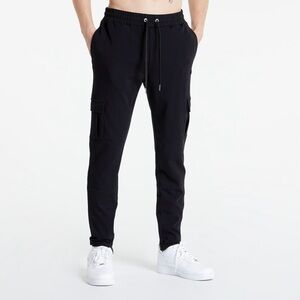 EllesseVizioa Men's Black Cargo Pants with Drawstring Size M